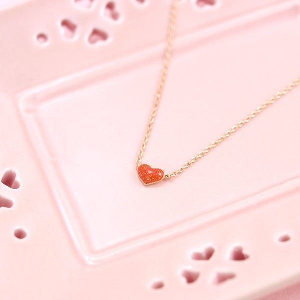 n002k【高品質✨】ネックレス リボン 赤 レッド ハート 小さめ