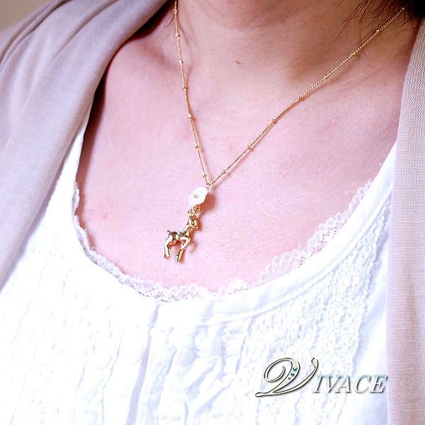 *キュートで上品なデザイン*【CHANEL】小鹿モチーフネックレス tyakuyou_sl-1045t.jpg
