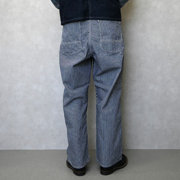 メンズ Orslow オアスロウ WIDE FIT 30'S HICKORY PAINTER PANTS