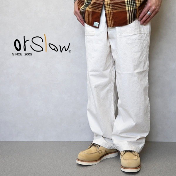 orslow オアスロウ ファティーグパンツ ベイカーパンツ ECRU M メンズ Orslow オアスロウ Summer Fatigue Pants 