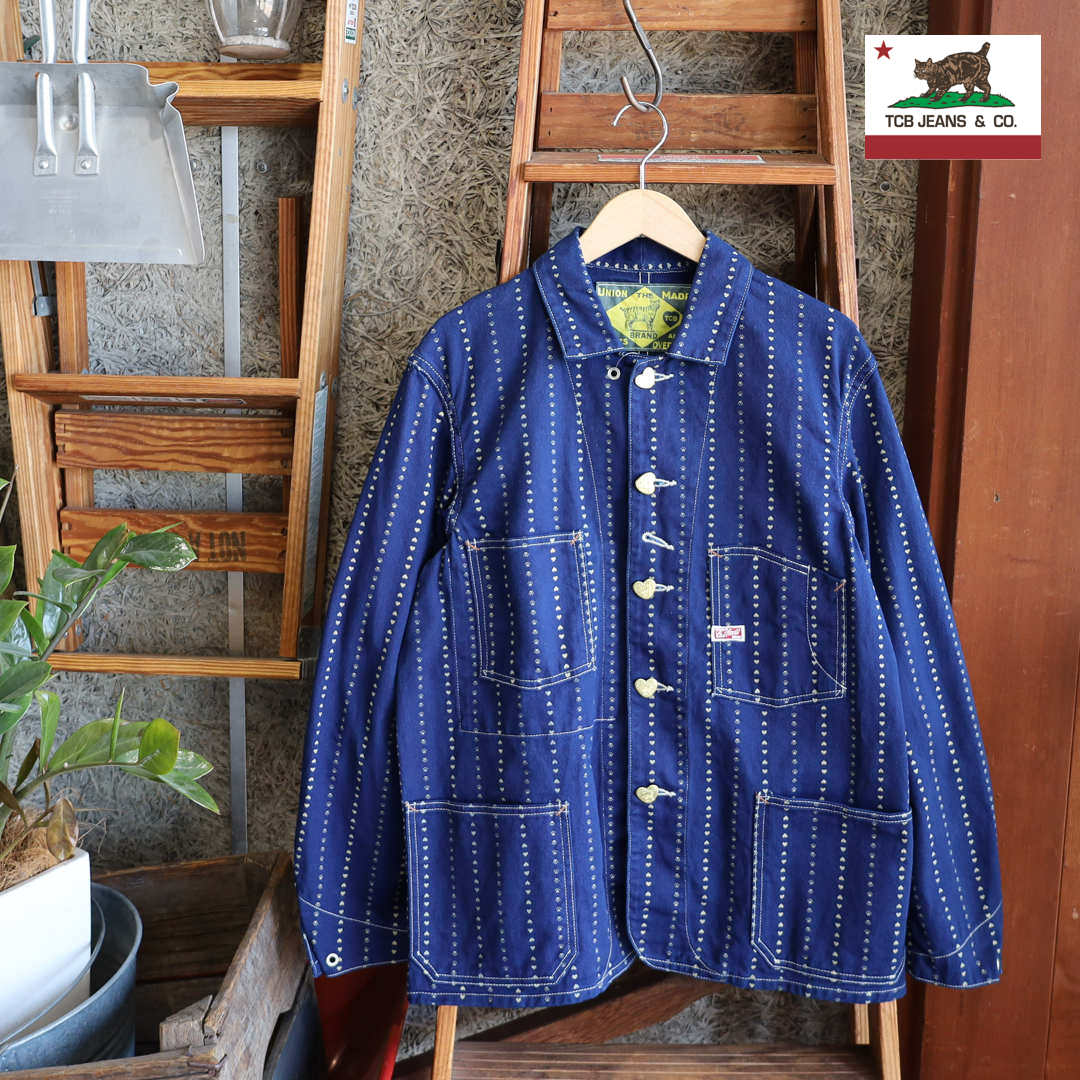 TCBジーンズ TCB jeans/キャットハート チョアコート パウ ストライプ