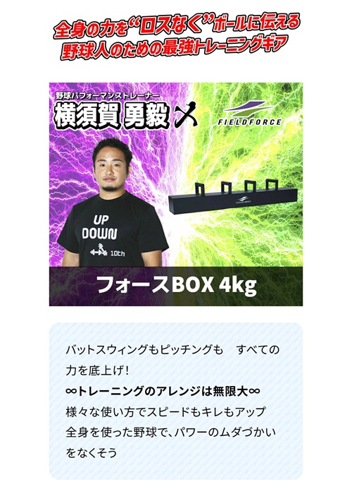 FFB-4KG フォースBOX 全身の力をロスなくボールに伝える最強ギア
