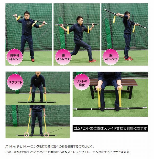 ストレッチトレーニング棒150cm FSTR-150P フィールドフォース チューブトレーニング クールダウン 練習 試合前のアップに :fstr- 150p:野球用品 ベースボールパワー - 通販 - Yahoo!ショッピング