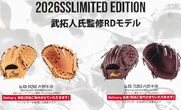 アイピーセレクト 硬式内野手用グラブ Ip.RD-TS26G 限定モデル 二塁