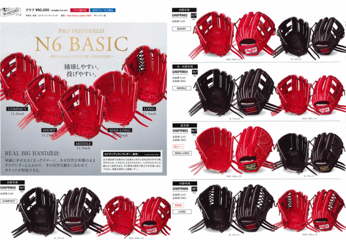 Rawlings（ローリングス） 硬式内野手用グラブ GH6PRN62 プロ