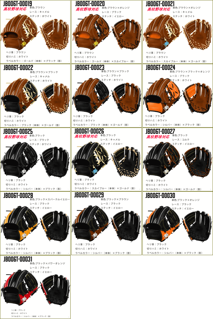 JB ジェイビー パターンオーダー 硬式グラブ 内野手用 JB-006T 和牛JB