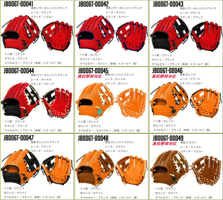 JB ジェイビー パターンオーダー 硬式グラブ 内野手用 JB-006T 和牛JB