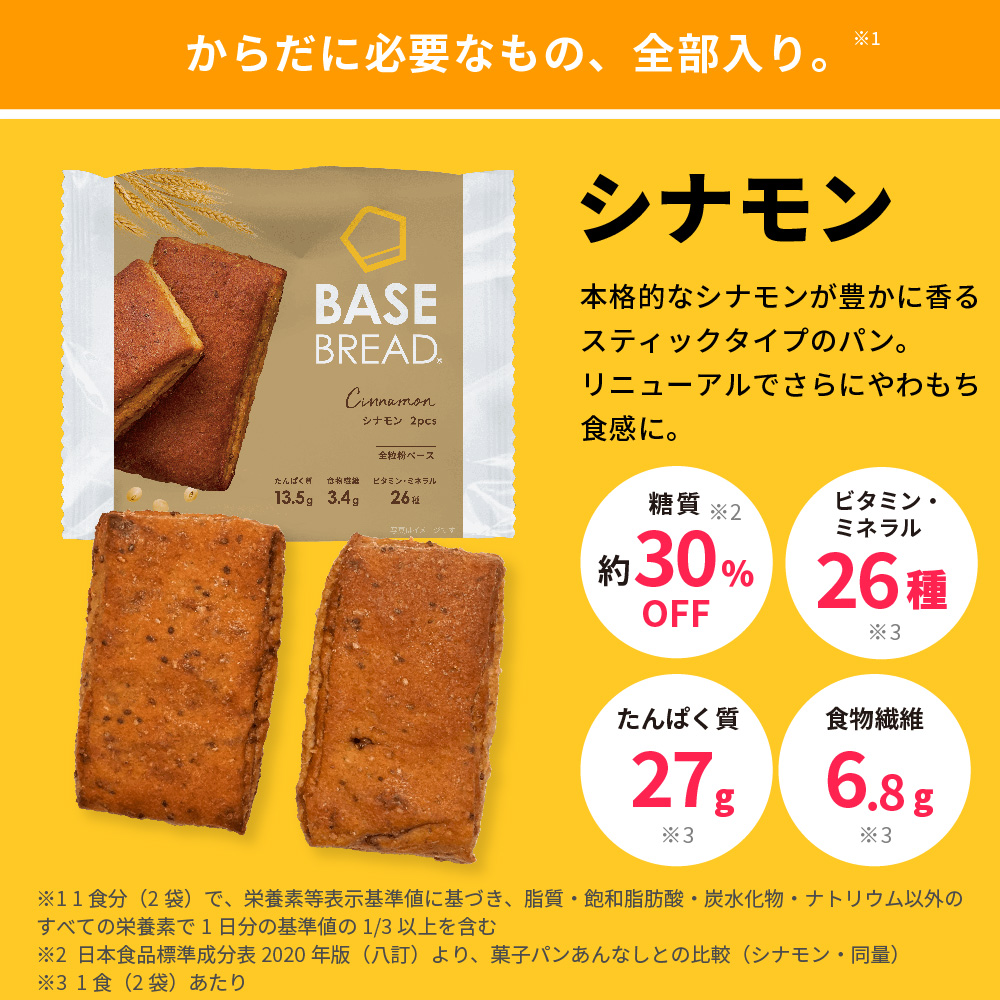 ReNEW【公式】BASE BREAD ベースブレッド シナモン 16袋セット 完全