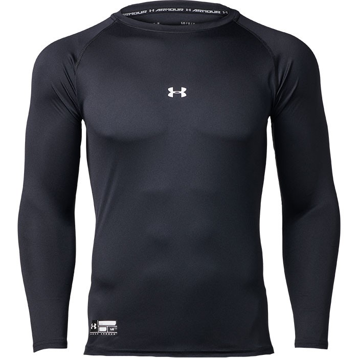 【美品】Under Armour アンダーシャツブラック L　3枚セット UNDER ARMOUR（アンダーアーマー） 野球用 アンダーシャツ 長袖 丸首