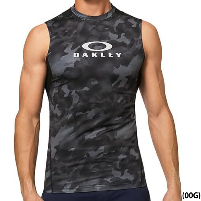 あすつく 限定 OAKLEY オークリー トレーニング ベースレイヤー ノースリーブ 丸首 コンプレッション TECHNICAL BASE LAYER NS CREW 3.0 FOA405089 oak | OAKLEY | 01