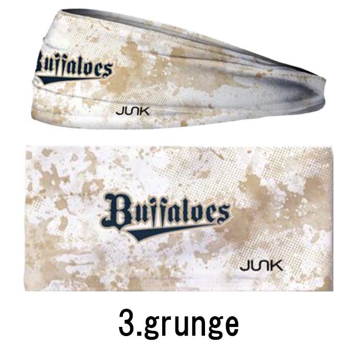 あすつく JUNK ジャンク 野球用 ヘッドバンド ヘアバンド ストレッチ素材 汗留め シュシュ オリックスバファローズ トレーニング JUNK-HD-OB jun23fw | ブランド登録なし | 03