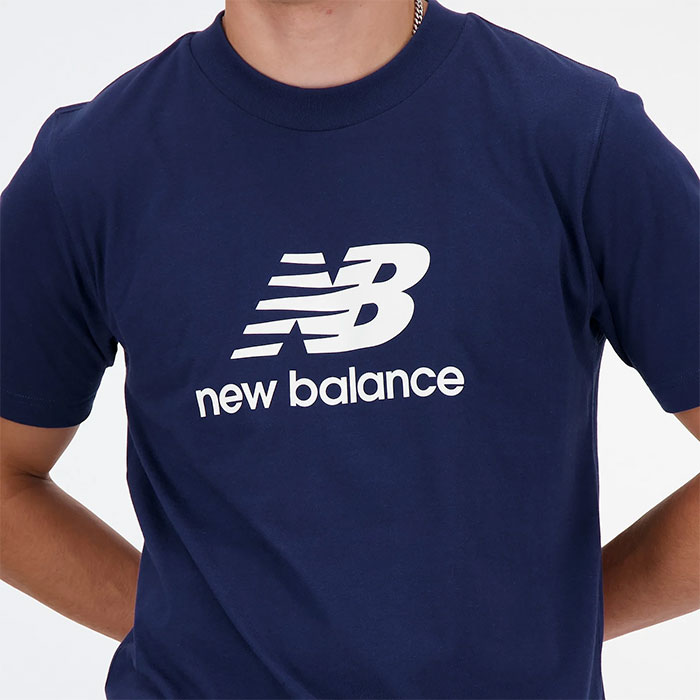 あすつく NB ニューバランス トレーニングティーシャツ New Balance Stacked Logo ショートスリーブTシャツ MT41502 nb24ss｜baseman｜04