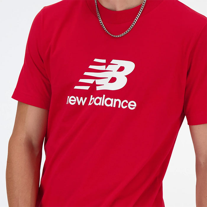 あすつく NB ニューバランス トレーニングティーシャツ New Balance Stacked Logo ショートスリーブTシャツ MT41502 nb24ss｜baseman｜05