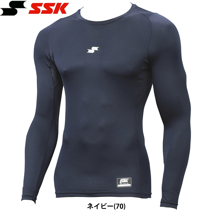 SSK 野球用 アンダーシャツ 長袖 ローネック 丸首 コンプレッション やらわかフィットアンダー ピタピタ SCB024LL ssk24ss | エスエスケイ（スポーツ用品） | 06
