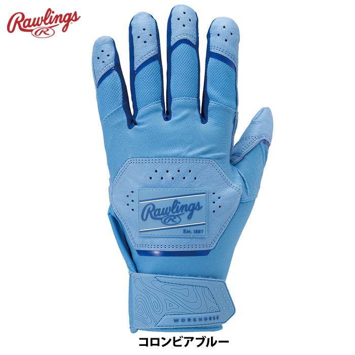 ローリングス USA パッチロゴ 両手組 バッティング手袋 厚手ゴートレザー WORK HORSE WH25BG raw25ss | Rawlings | 06