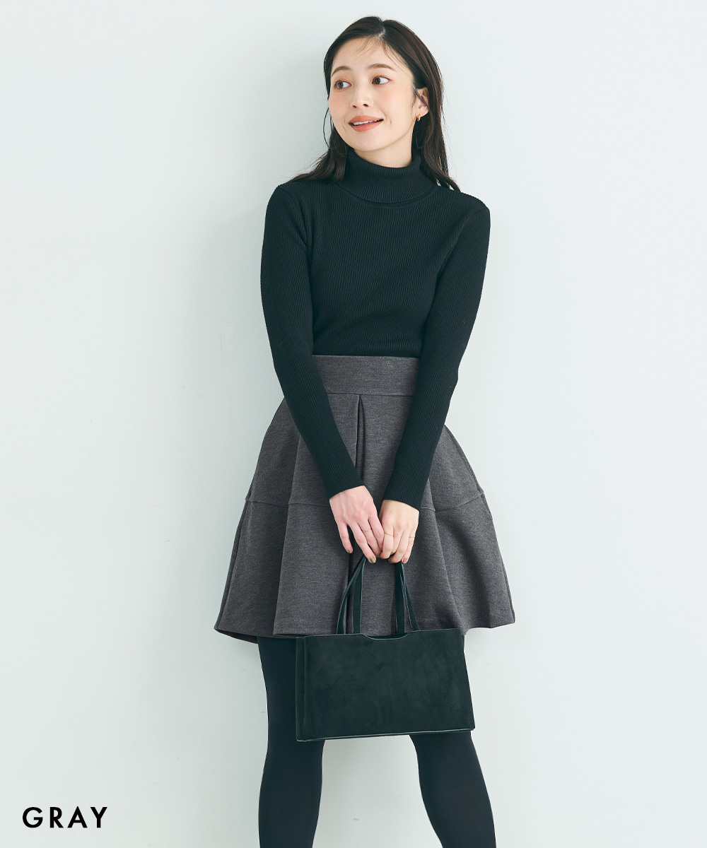 全国送料無料・イイ店 HARUKA DESIGN】 ハイウエストキュロット｜レディース パンツ