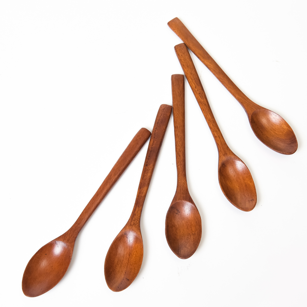 徳成工芸 [徳成] 小スプーン 木製漆塗り 13.5cm 5本セット ／ティー