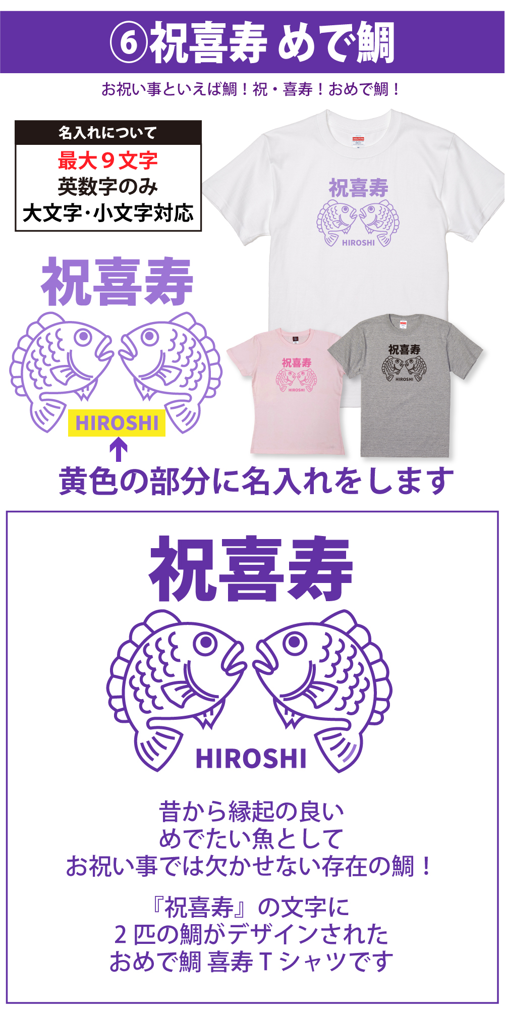 喜寿Tシャツ総合６