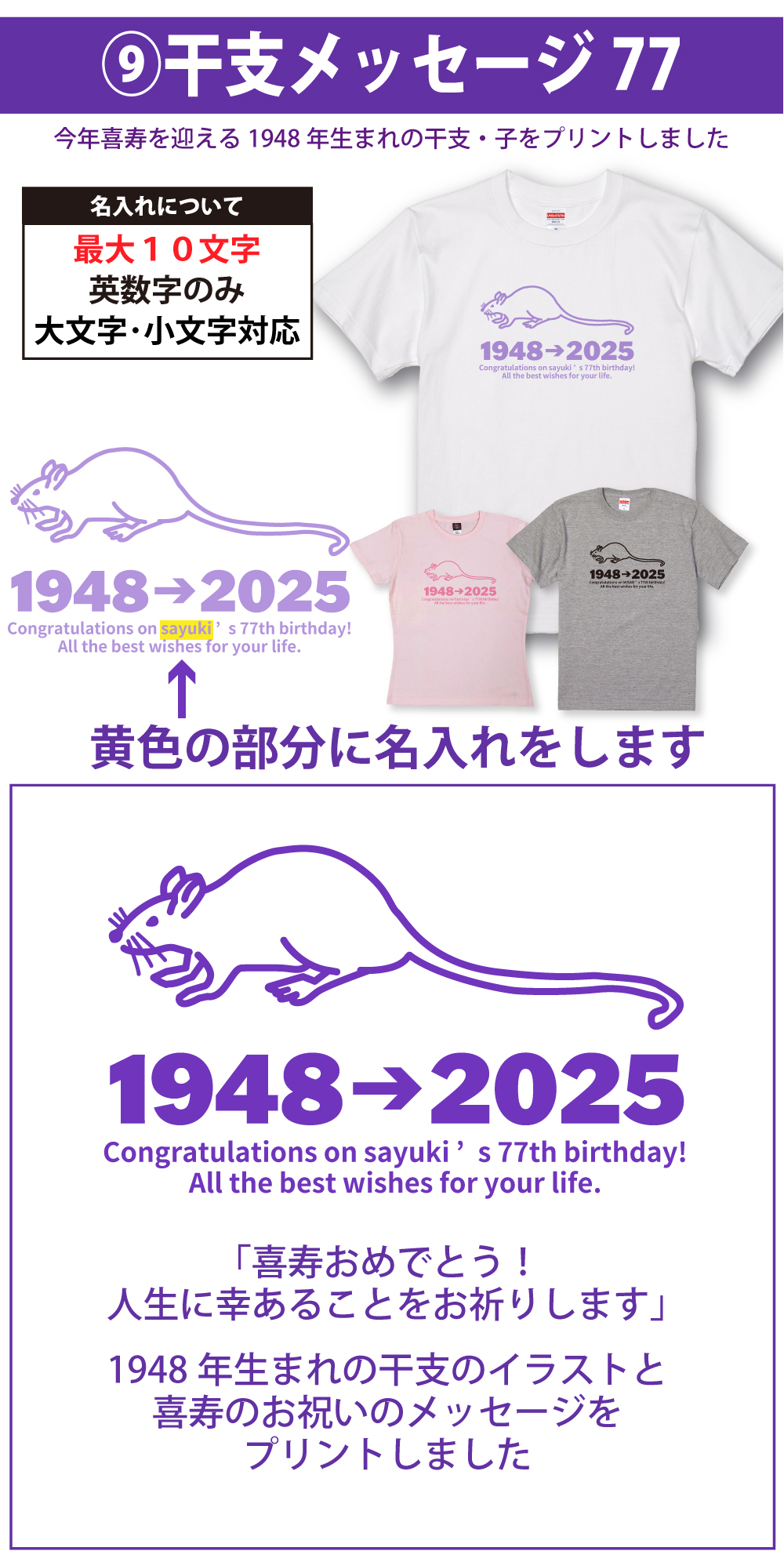 喜寿Tシャツ総合9