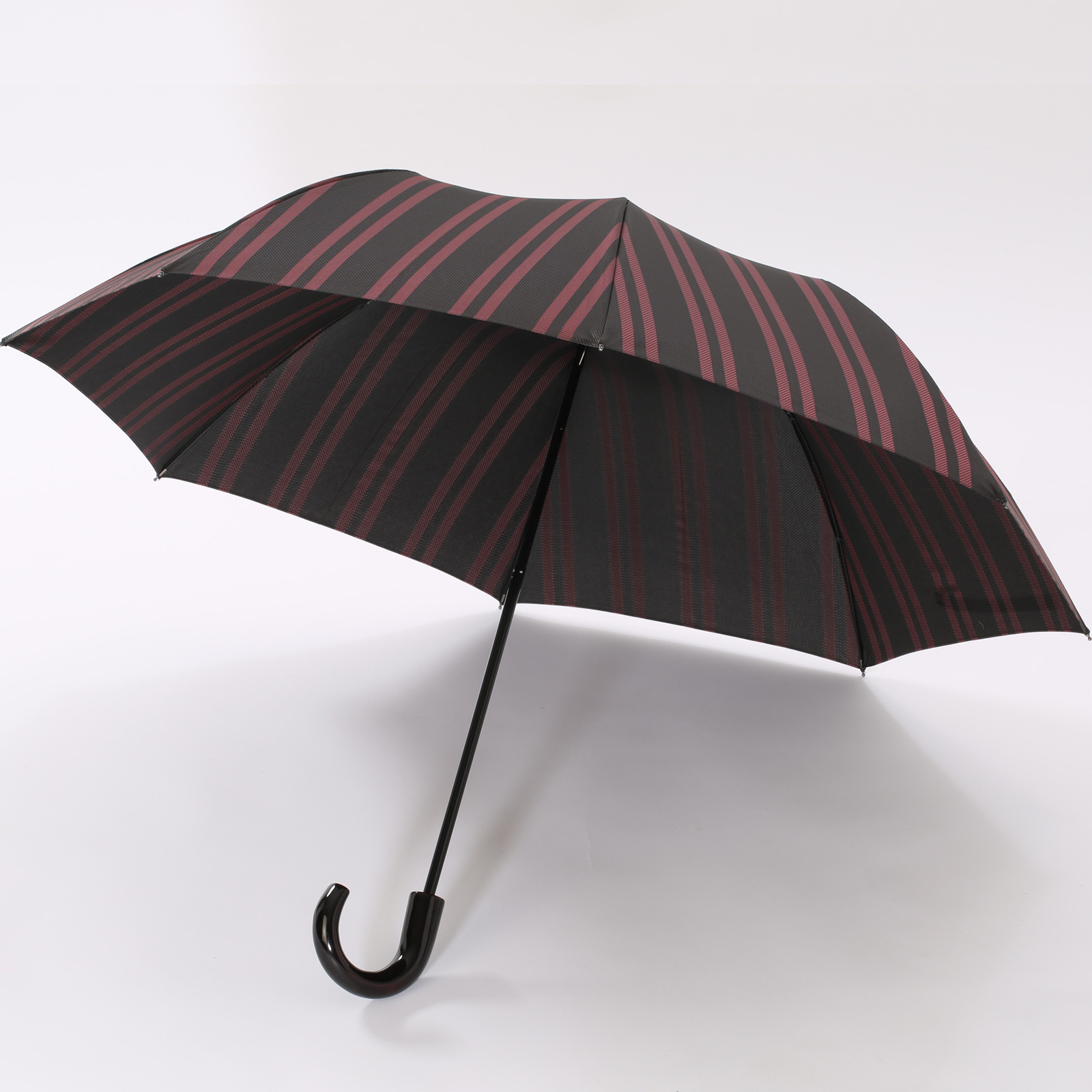 【当店限定品】Ramuda 漆塗り 折り畳み傘 レジメンタル 漆小曲 耐風骨 折りたたみ傘 軽量 55cm ラムダ 甲州織  NM216305-SAX |  | 03
