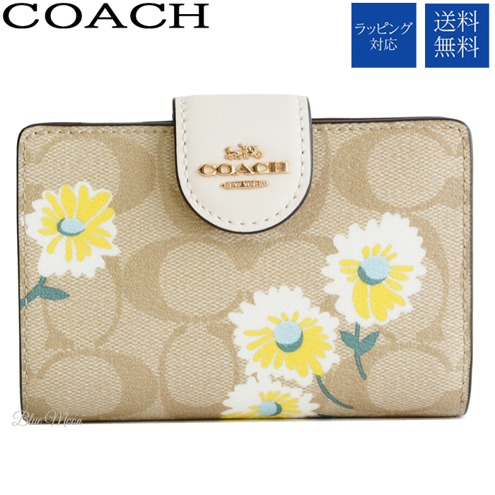 格安 コーチ Coach 美品 二つ折り 財布 カードケース 付き バラ柄 花柄 レザー 青 ブルー Sm メンズ レディース 注目ブランド Ggjapan Jp