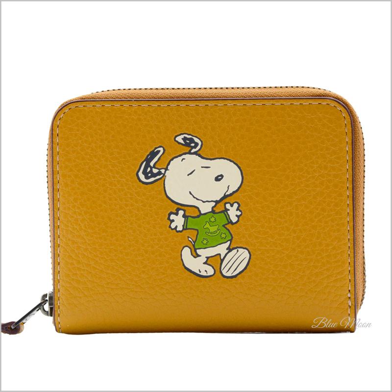 コーチ COACH×PEANUTS 財布 レディース 二つ折り財布 スヌーピー ミニ