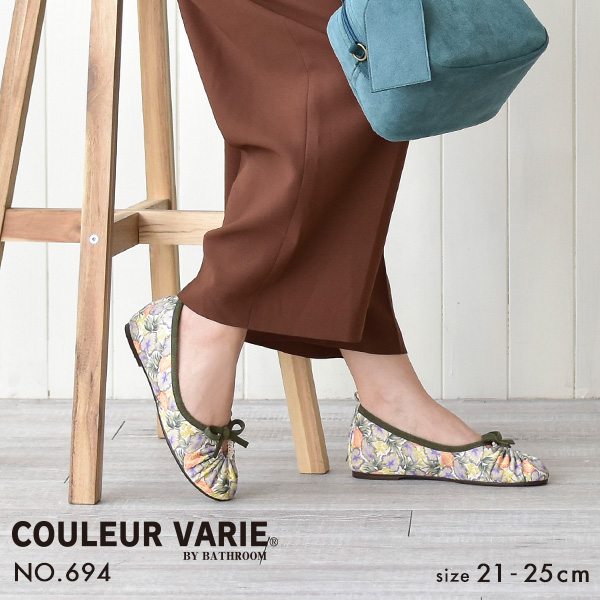 COULEUR VARIE（クロールバリエ） バレエシューズ インヒール リボン