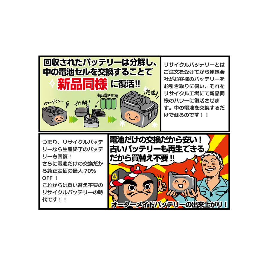 7000　マキタ makita　7.2Vバッテリー　電動工具リサイクル　リフレッシュ｜battery-ichiba｜05