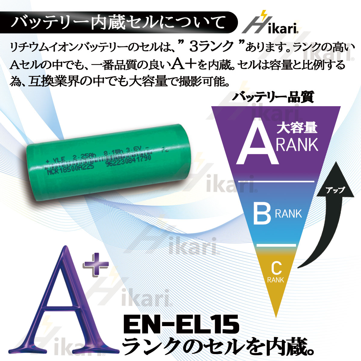 EN-EL15a EN-EL15b EN-EL15c EN-EL15 Nikon ニコン 互換バッテリー 2個と 互換USB充電器 3点セット　高品質セル搭載 純正品にも対応 MH-25 MH-25a｜batteryginnkouhkr｜04