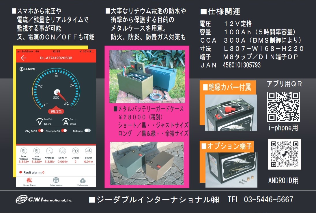 OPTIMAX スーパーブラック SBL12-100 GWI 正規品 リチウムイオンバッテリー キャンピング フィッシィング : sbl12-100  : batterys-cafe - 通販 - Yahoo!ショッピング