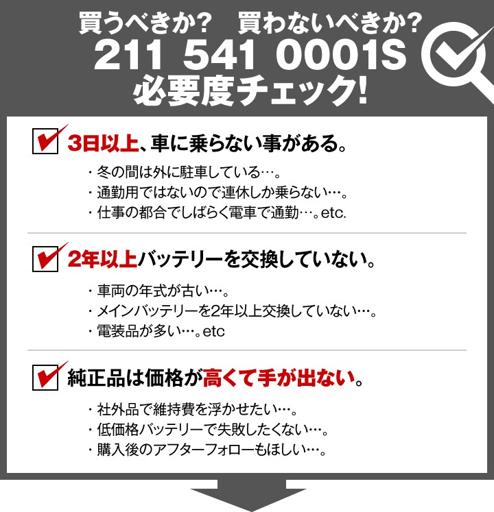 自動車 バッテリー 211 541 0001 S 2115410001互換 ベンツ用サブバッテリー SB012AGM互換 今だけ 最速納品  スーパーナット :001-sld-benz14bs-01:バッテリーストア.com - 通販 - Yahoo!ショッピング