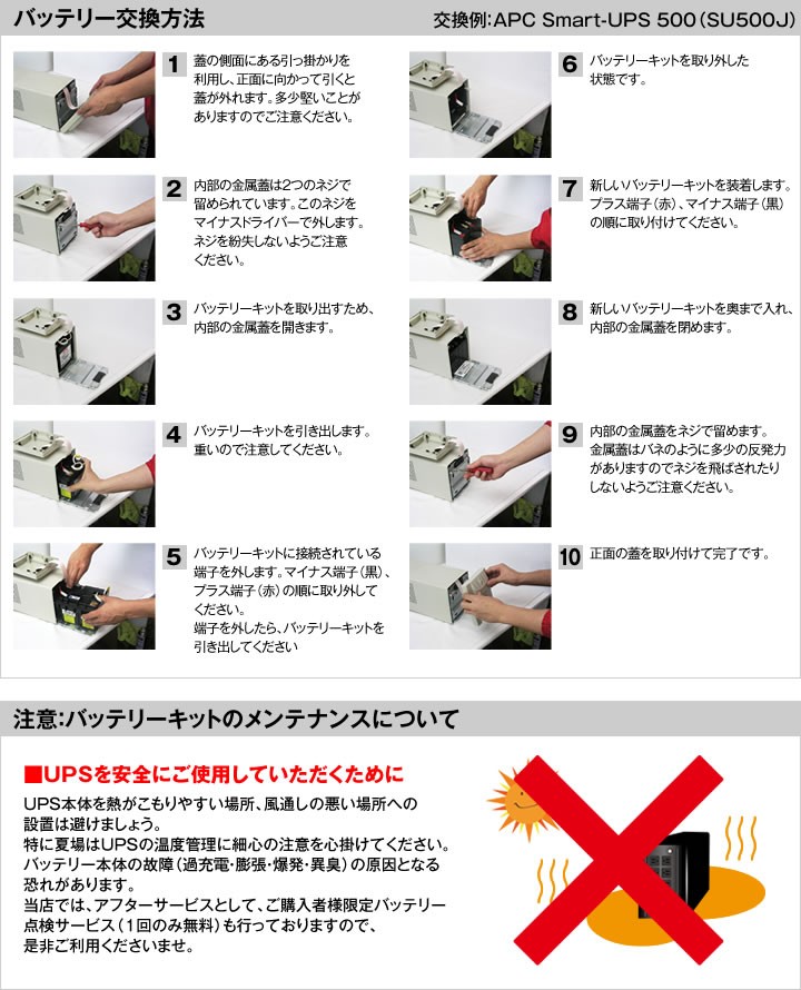バッテリー交換方法