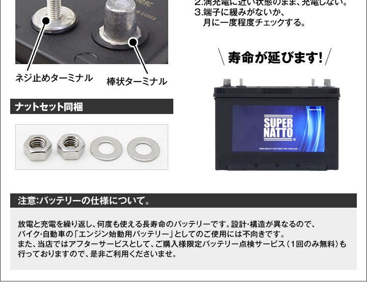 SUPER NATTO 無料回収 自動車 バッテリー充電器、発電機 S27MF