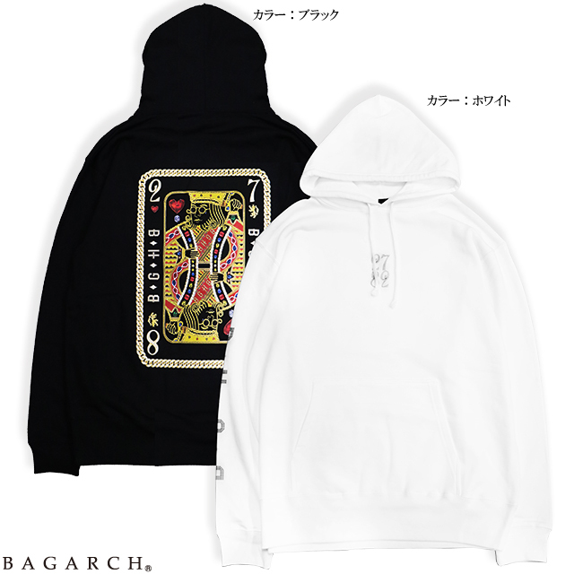 BAGARCH バガーチ キング カード プルオーバー パーカー KING CARD PARKA BH-1317 ストリート AK-69 ak69  エーケー かっこいい おしゃれ モテる STREE