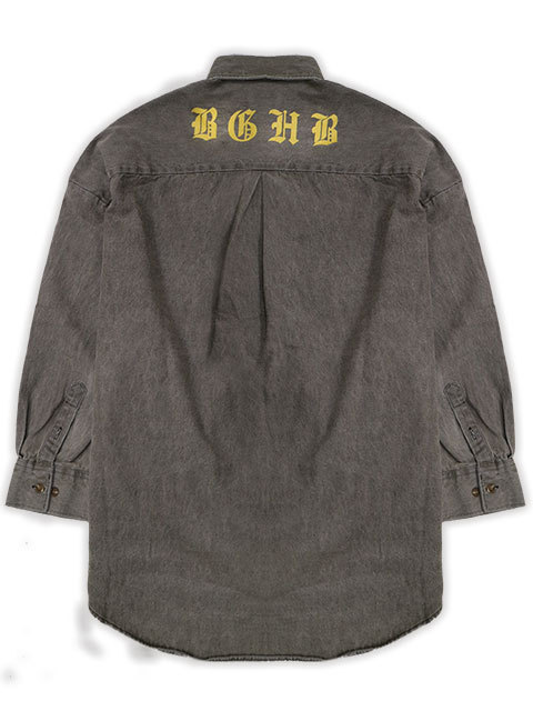 BAGARCH バガーチ Over Sizing Bleach Denim L/S Shirt 2020 20