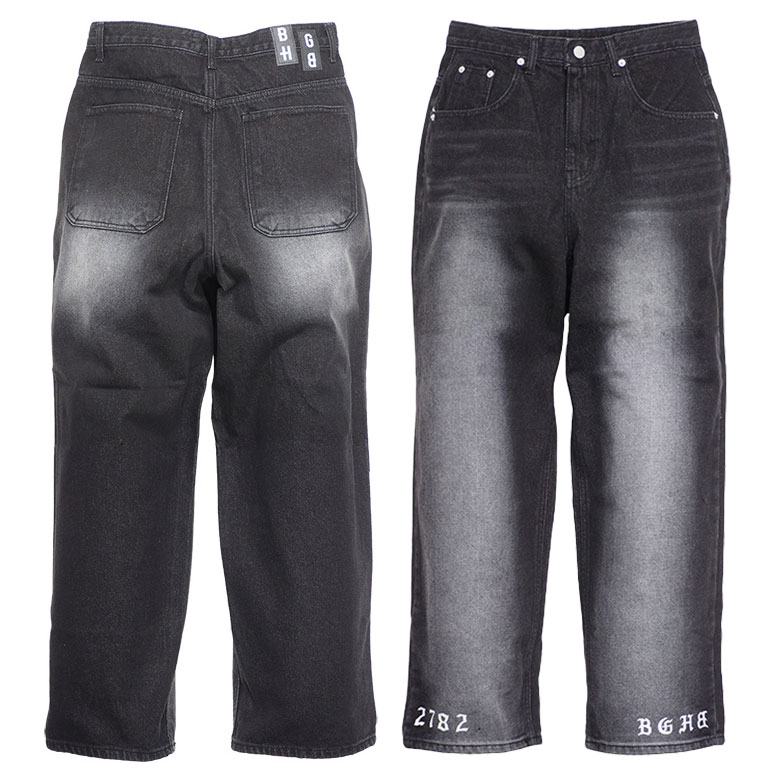 BAGARCH バガーチ WIDE BLACK DENIM PANTS BH-1498 デニムパンツ