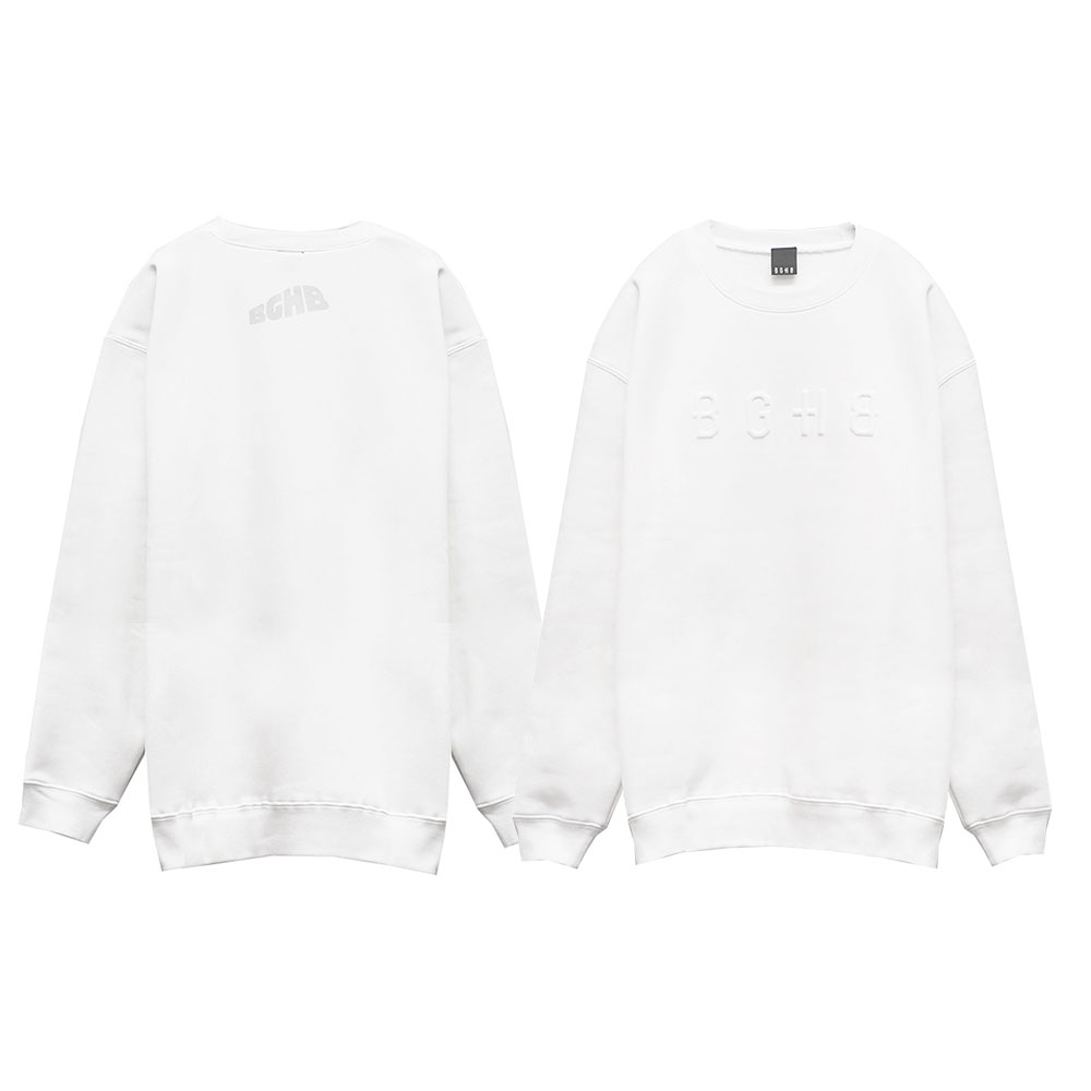 BAGARCH バガーチ EMBOSS CREWNECK SWEAT col.WHT BH-1486 スウェット