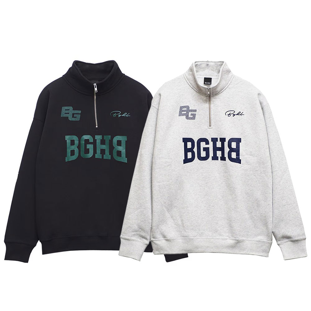 BAGARCH（バガーチ） HALF ZIP COLLEGE SWEAT BH-1751 ハーフジップ