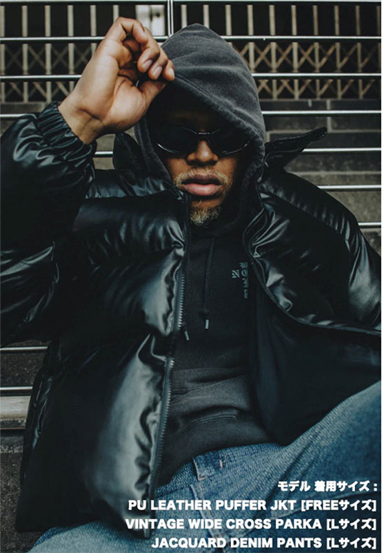 【ジャガイモバズーカー】パンチドキャップトゥ ブラック 箱付き BAGARCH（バガーチ） VINTAGE WIDE CROSS PARKA BH-1757 パーカー