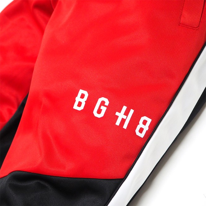 BAGARCH（バガーチ） JERSEY BOTOMS レッド ブラックカラー切り返し