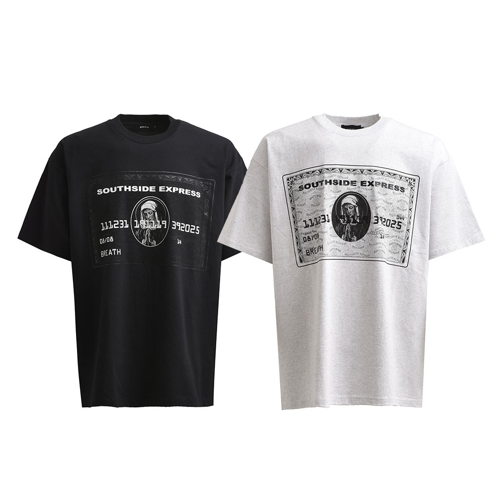 BREATH BLACK CARD  Tシャツ BREATH ブレス SS25 BLACK CARD TEE / BRW - NUBIAN