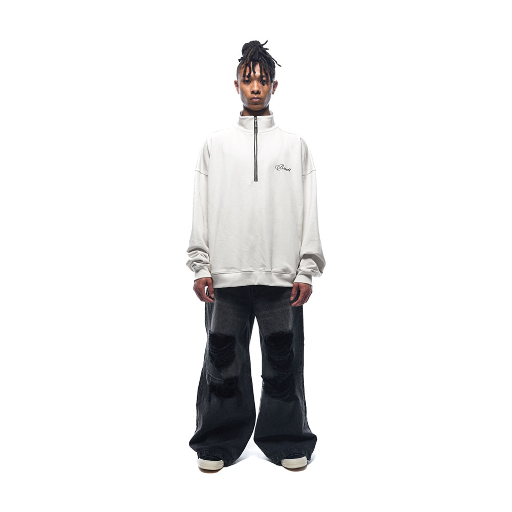 BREATH ブレス SCRIPT LOGO HALF ZIP SWEAT BR24AW-C5005 ハーフ