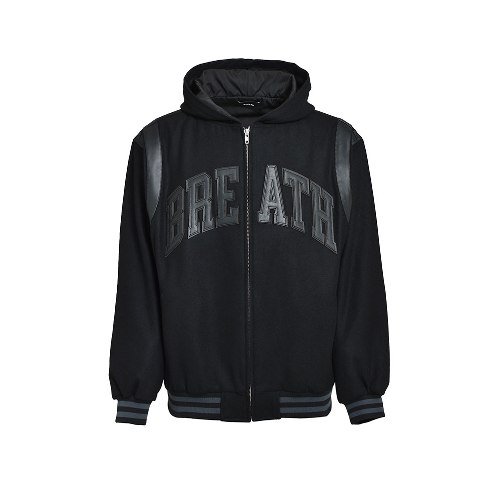 BREATH ブレス ARCH LOGO HOODED VARSITY JACKET BR25AW-O0007 BREATH ブレス ARCH LOGO HOODED VARSITY JACKET BR25AW-O0007