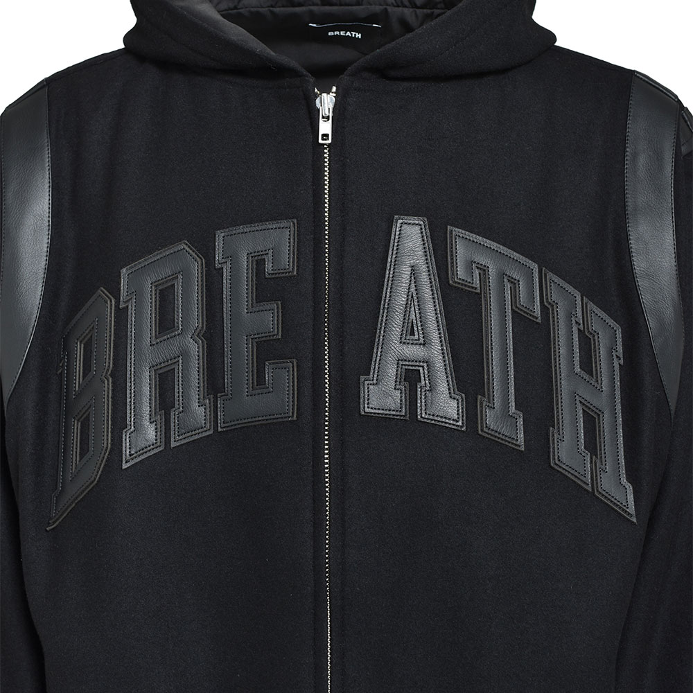 BREATH ブレス ARCH LOGO HOODED VARSITY JACKET BR25AW-O0007