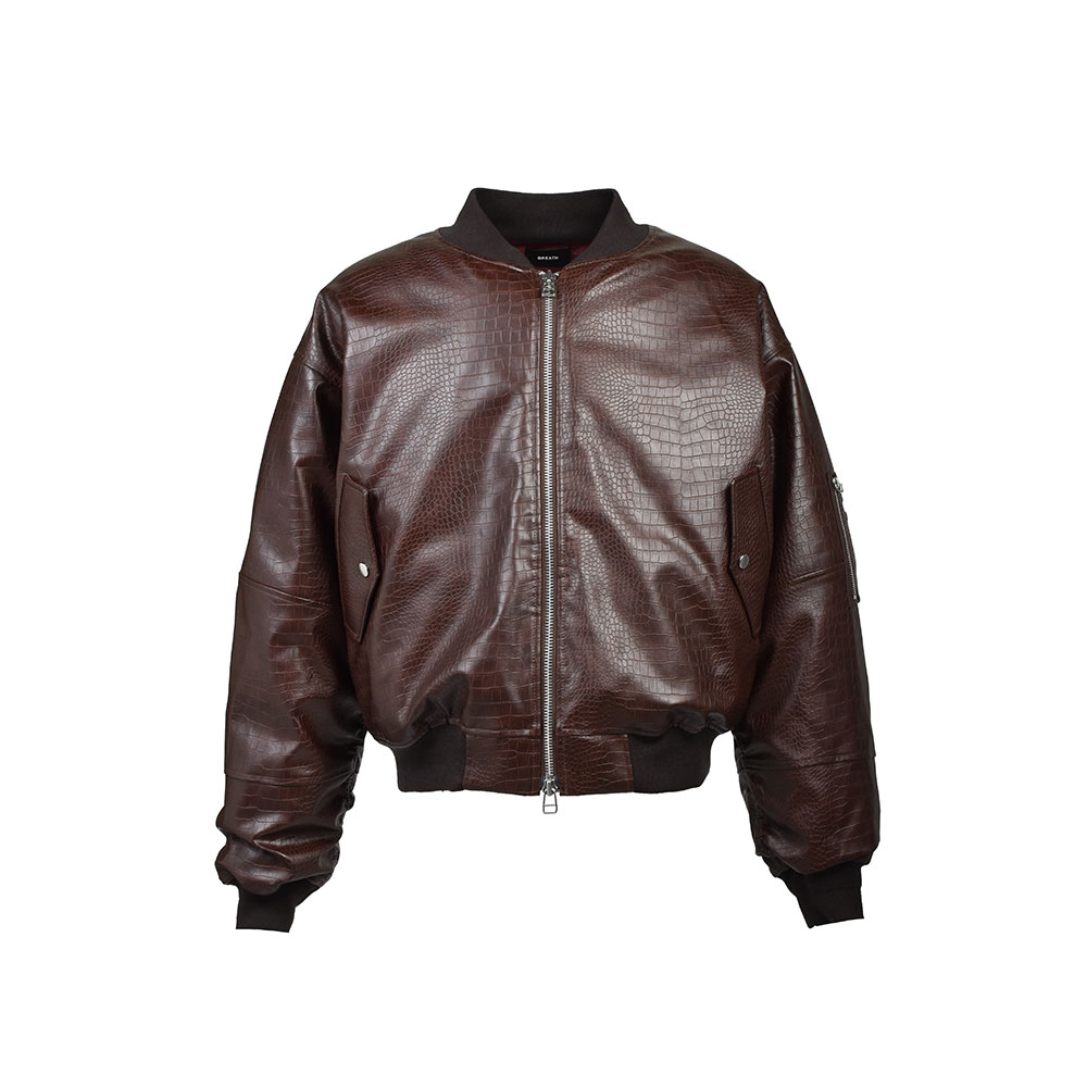 BREATH ブレス FAUX CROCODILE BOMBER JACKET BR25AW-O0101 バーシティ