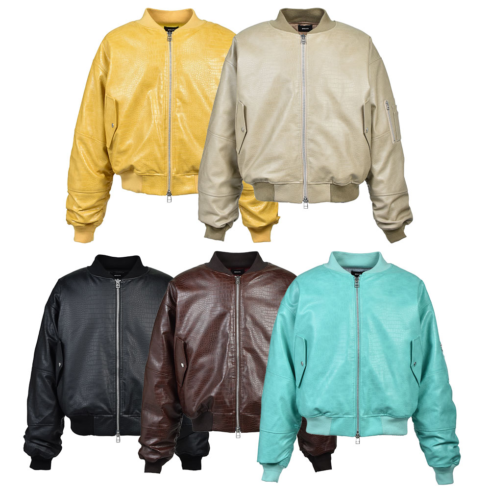 BREATH ブレス FAUX CROCODILE BOMBER JACKET BR25AW-O0101 バーシティ