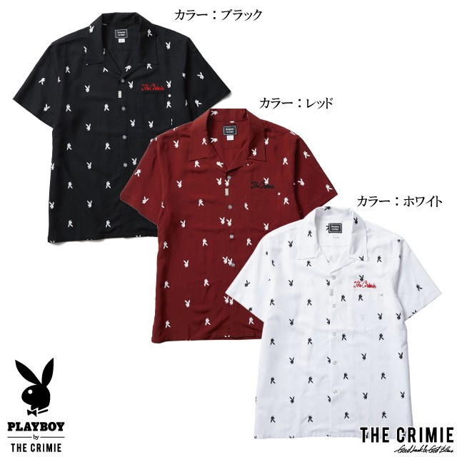 CRIMIE クライミーxPLAYBOY プレイボーイ OPEN COLLAR S/S SHIRTS PLAYBOY SHIRT  CR01-01K3-SH71 西海岸 アメリカンカジュアル STREET おしゃれ モテる 洋服