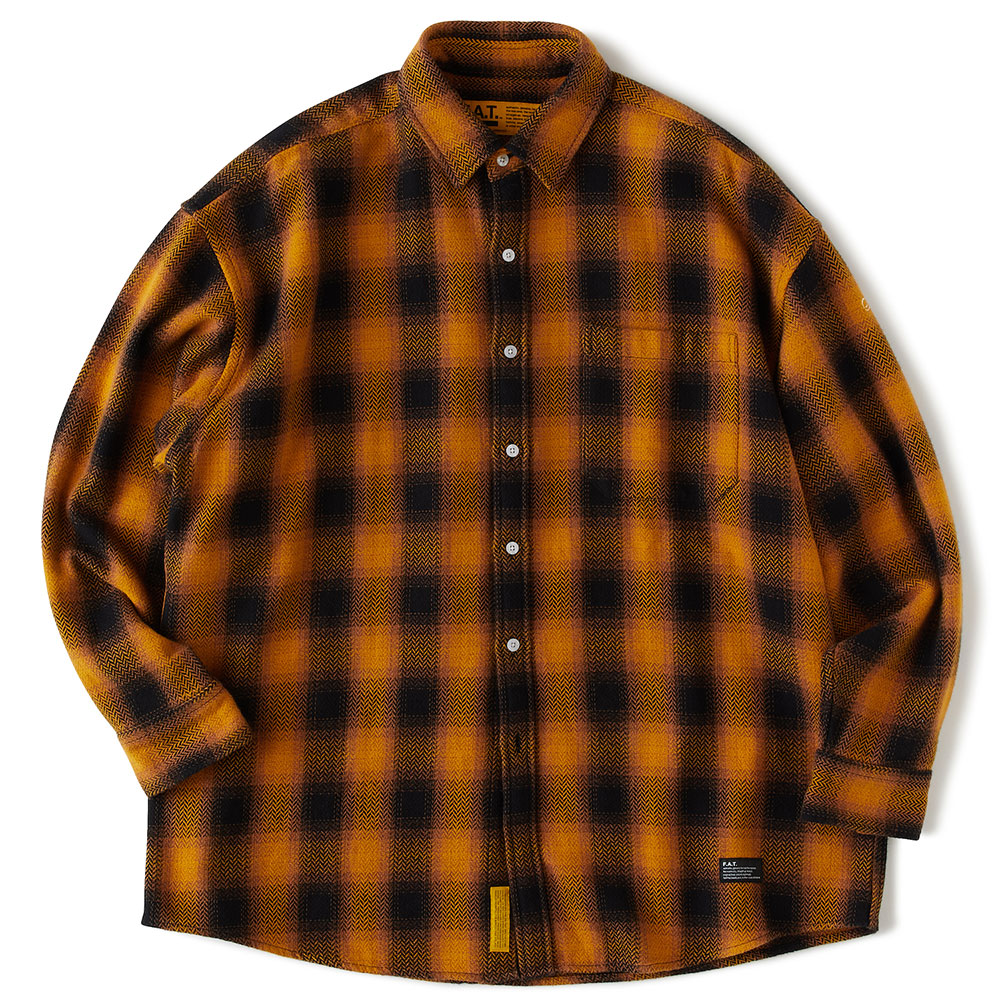 FAT エフエーティー SHADOWBONE F32310-SH04 col.YELLOW&BLUE シャツ