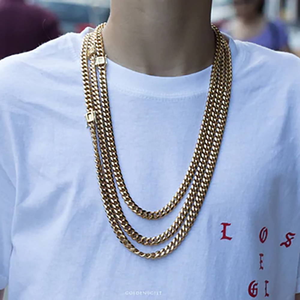 GoldenGilt ゴールデンギルト 8mm Miami Cuban Link Necklace