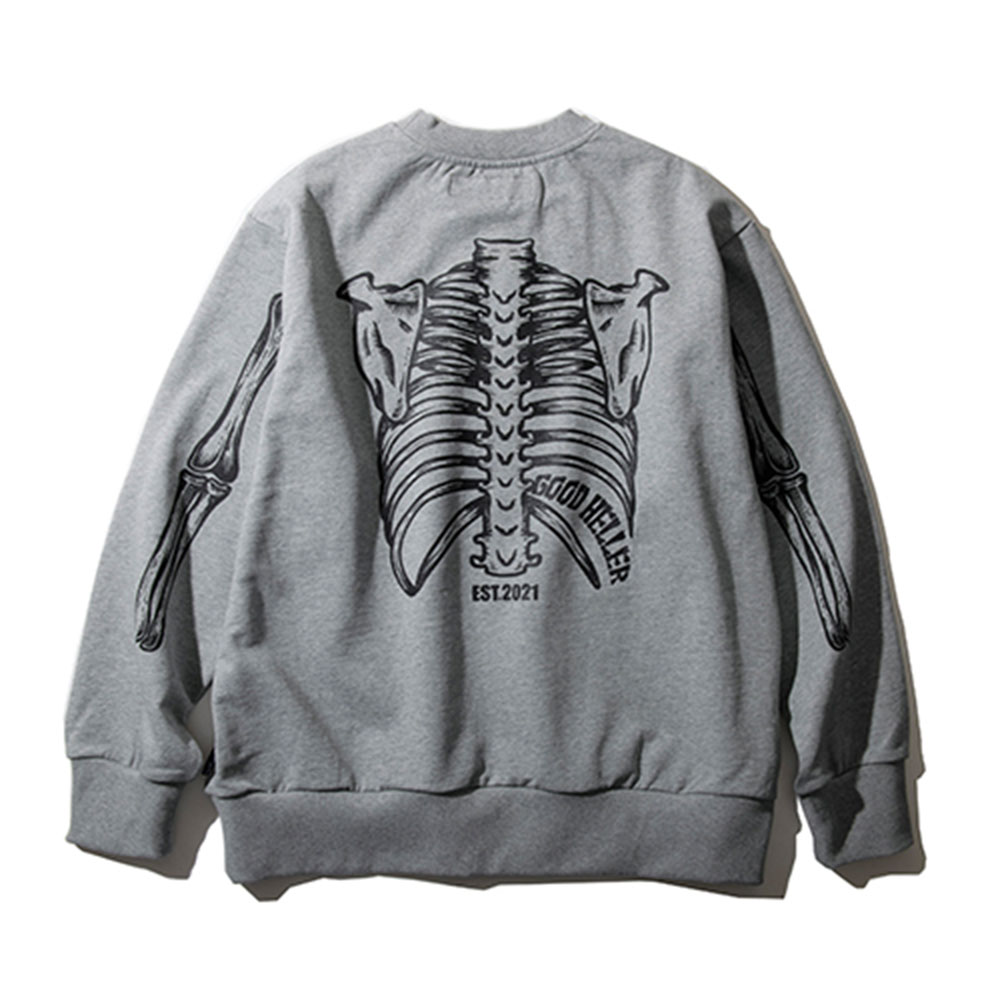 Good Heller グッドヘラー BONE PRINT CREW SWEAT GH-24SS007